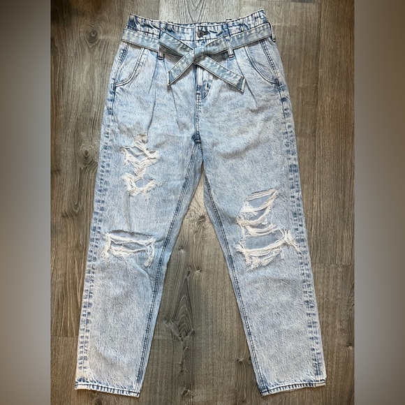 American Eagle Paperbag Jeans size 8 Regular - Picture 1 of 4
